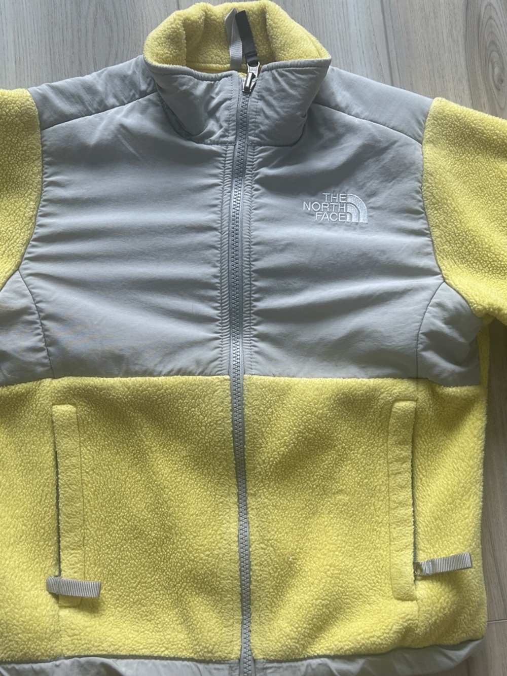 The North Face Kids Yellow and Gray Fleece Zip Jacket